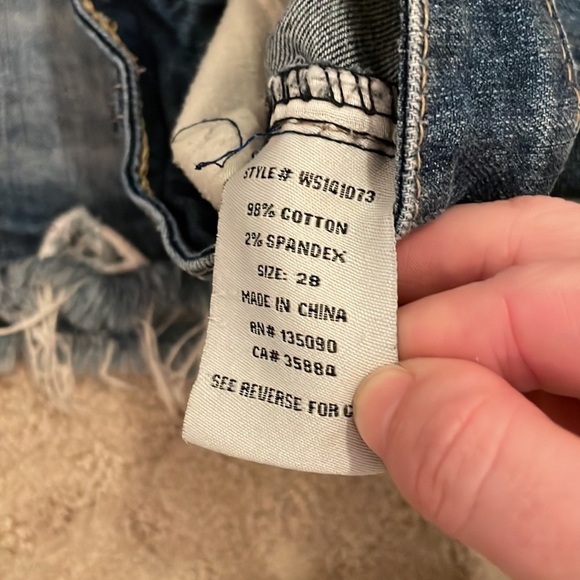 Anthropologie Boho Distressed Jean Shorts - Picture 6 of 6